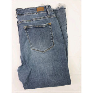 Judy Blue Jeans Blue Hem Distressed Denim Preppy Skinny Fit Women's Size 16 W